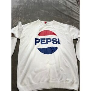 H&M Divided Pepsi Logo‎ Knit Sweater Crew Neck Pullover Medium